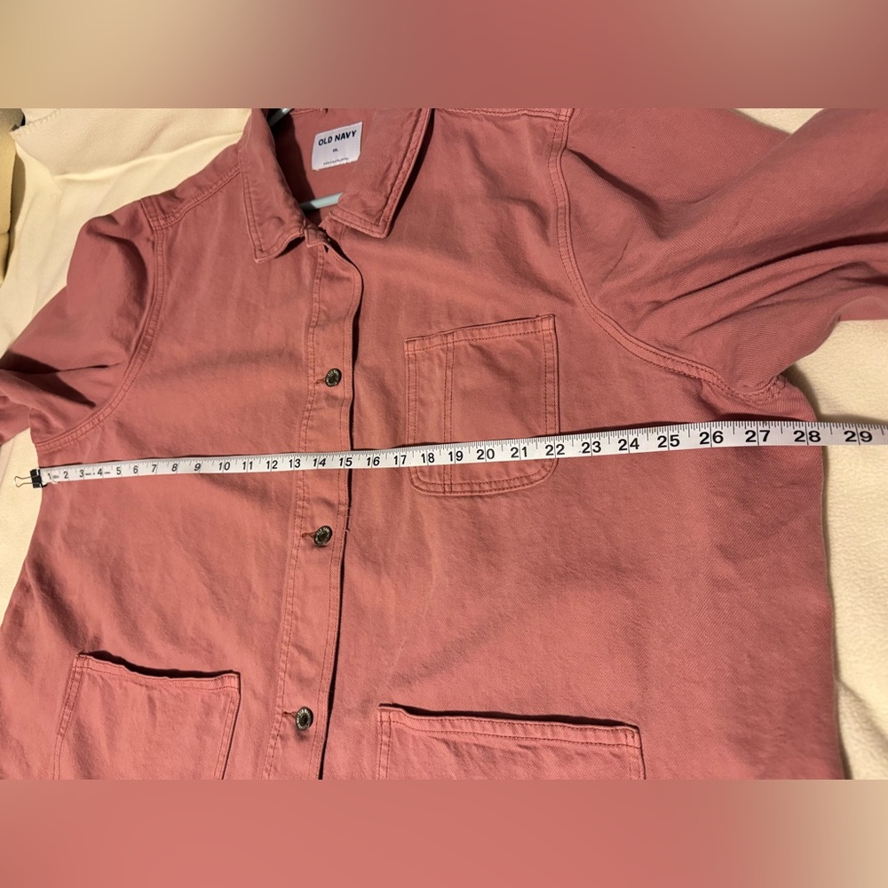 Dusty Rose Denim Oversized Jacket XXL - Picture 10 of 15